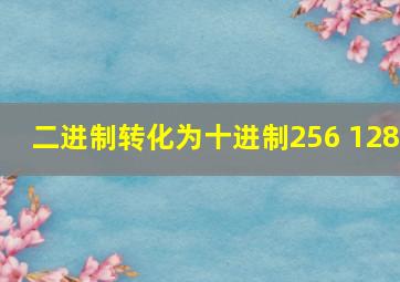 二进制转化为十进制256 128